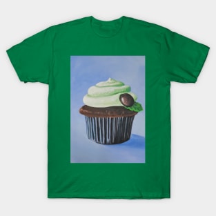 Mint Chocolate Cupcake Painting T-Shirt